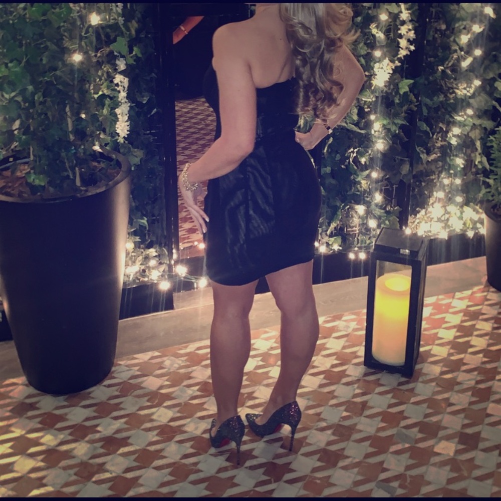 Strapless black House of CB dress “jaleesa”